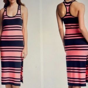 Blue and red striped French Connection maxi dress